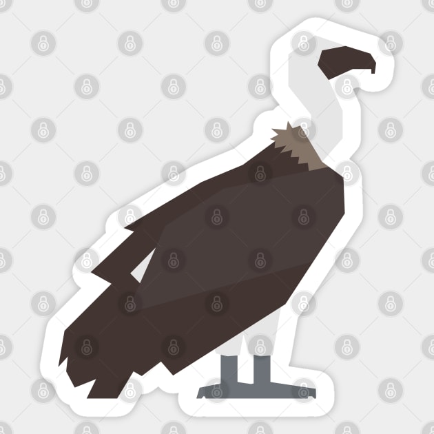 Graphic Nature - White-backed Vulture Sticker by AnthonyZed